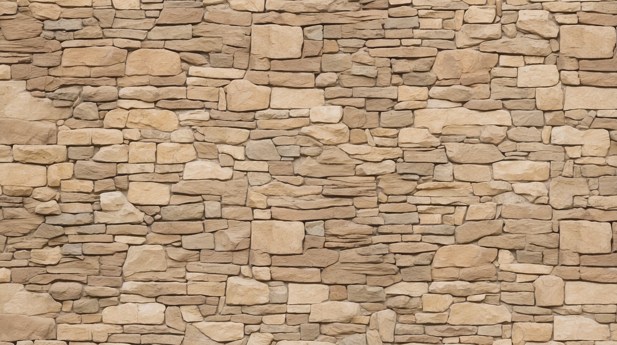 Stone wall mural design file showing detailed beige stacked pattern and natural textures