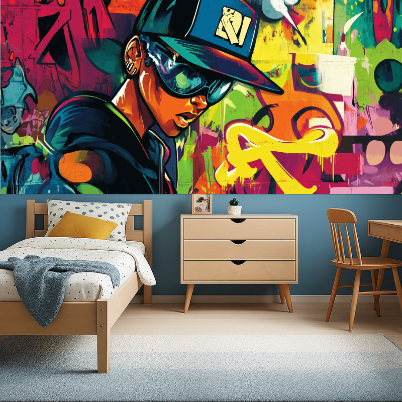 Street art mural design making an impact in a modern office environment