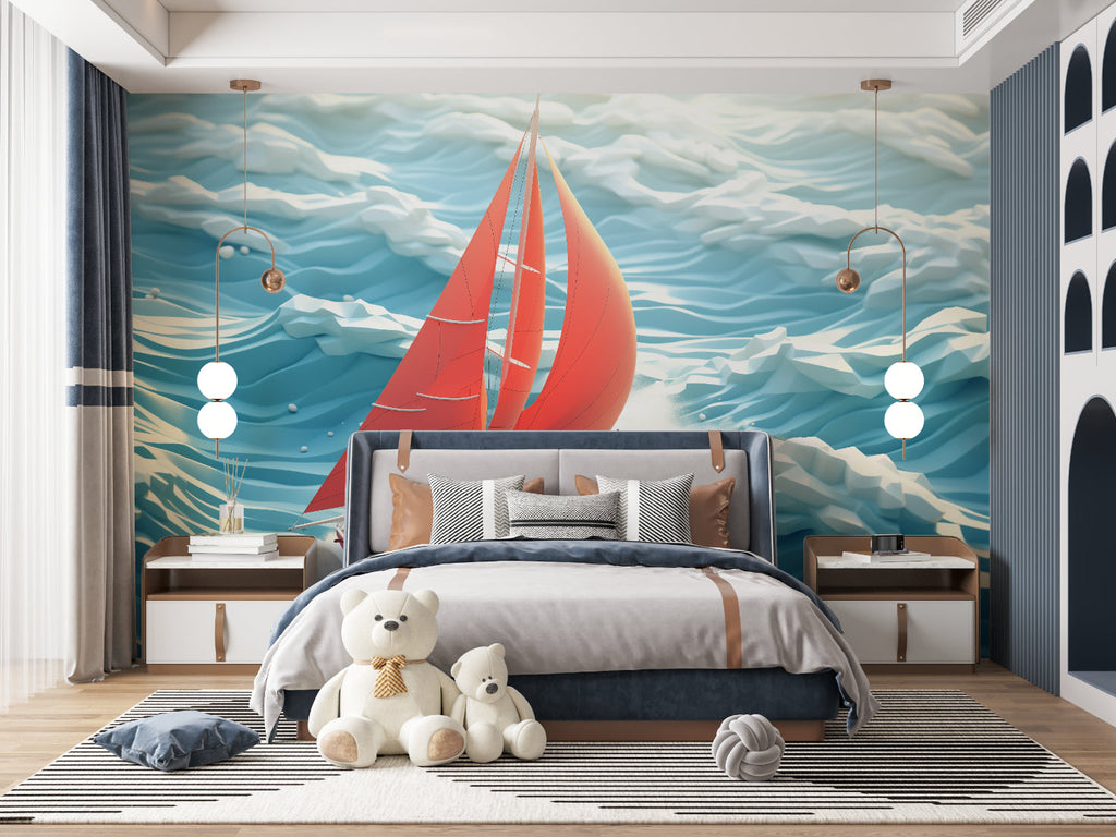 Street art mural adding cool vibes to a modern cafe interior
