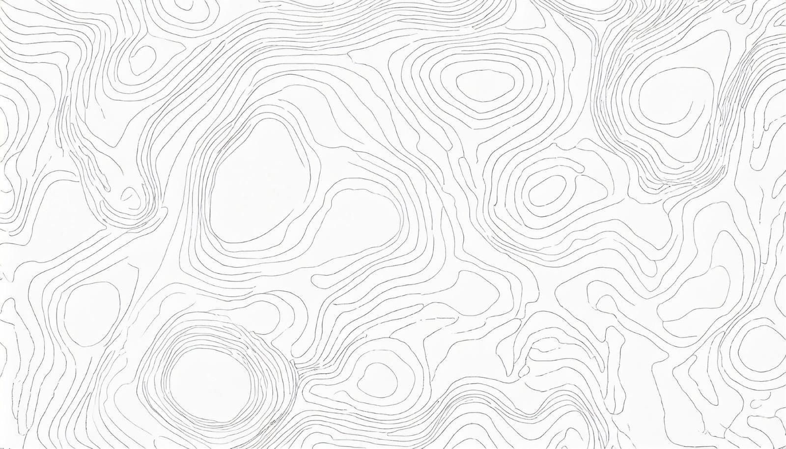 Design file of flowing topographic line pattern on white background