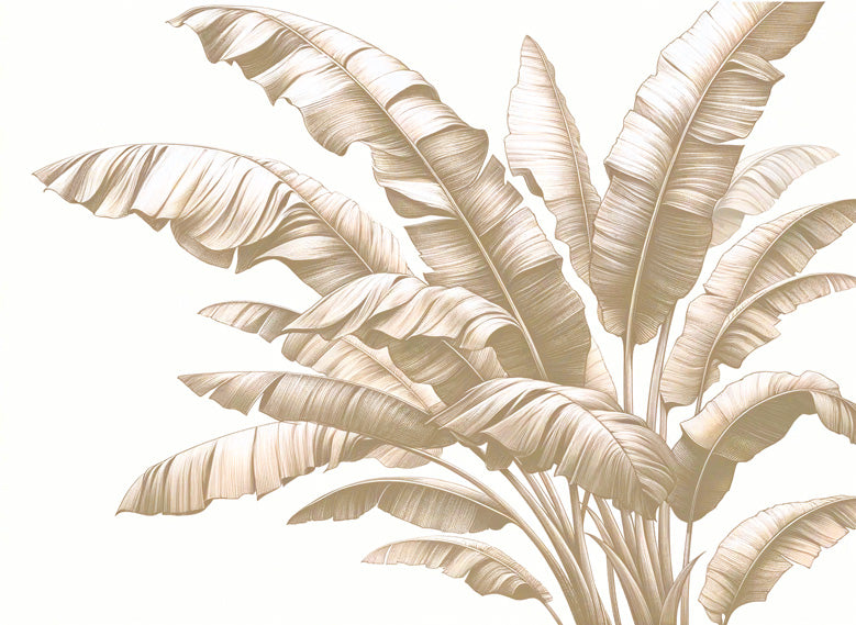 Beige Banana Leaf design file showing detailed botanical pattern and subtle texture