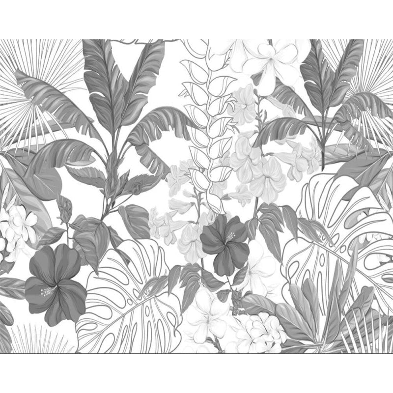 Striking Monstera leaf pattern wallpaper featured in a stylish bedroom interior