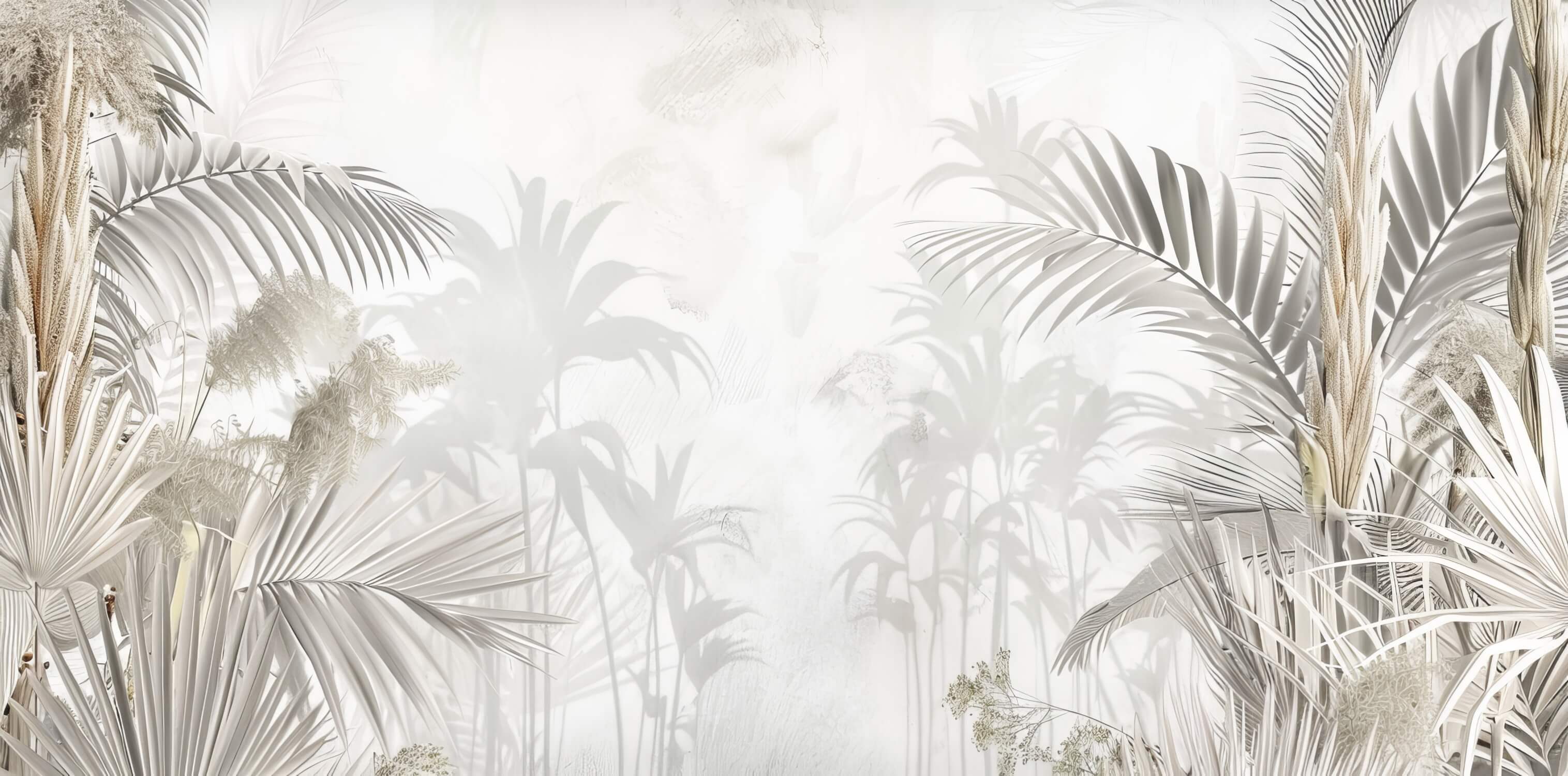 Design file of tropical palm leaves pattern showing intricate details and exact color palette