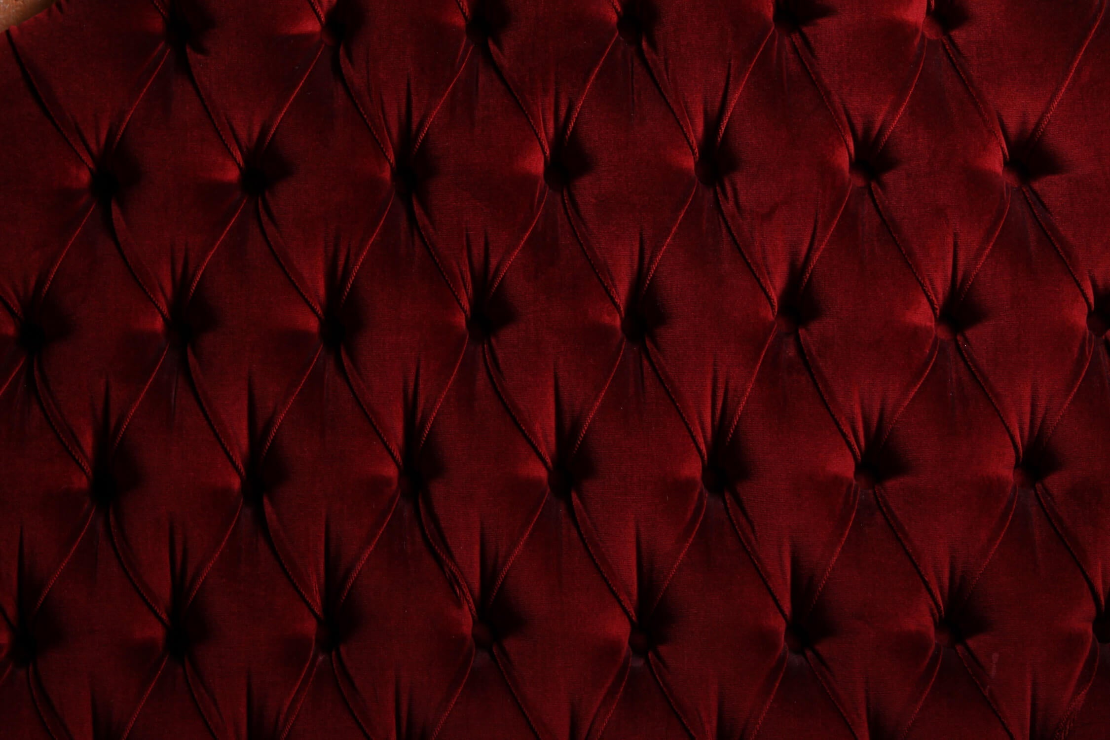 Design file of burgundy velvet 3D tufted pattern showing detailed texture and diamond quilting