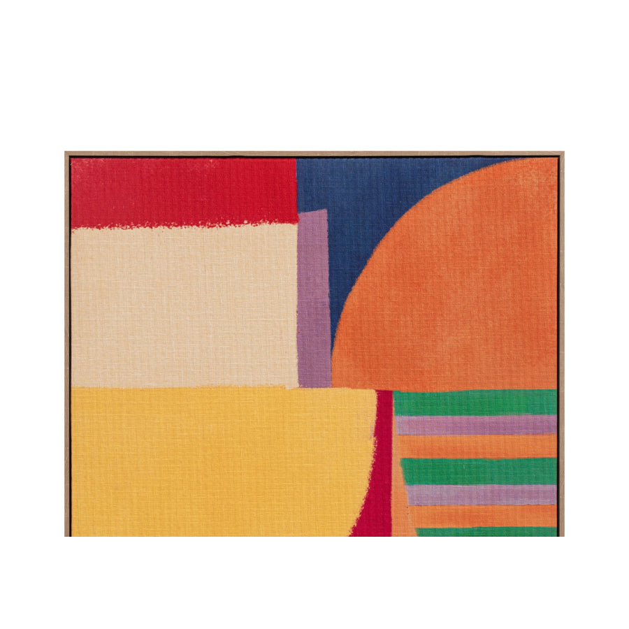 TABLEAU FORMES AVEC CADRE - MULTICOULEUR