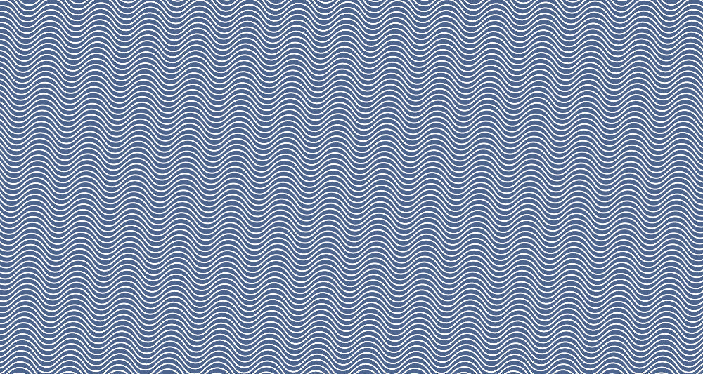 Modern Wave Pattern Wallpaper creating a calming atmosphere in a bright living room with coastal decor