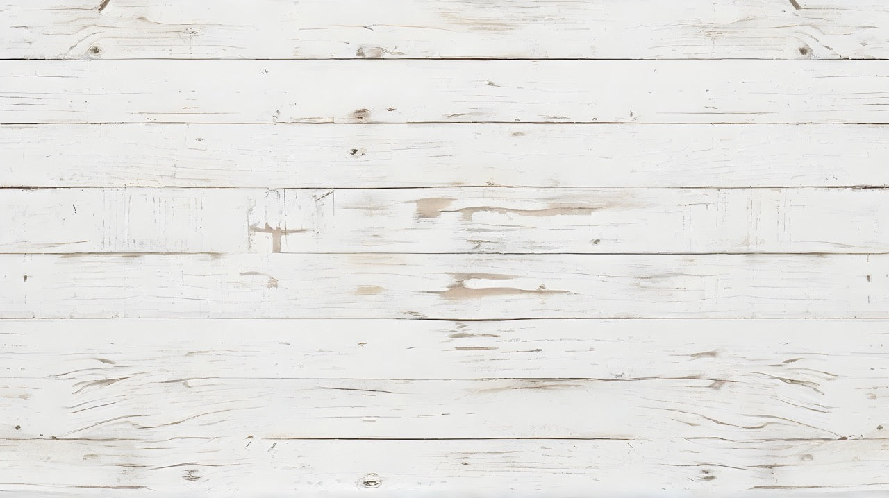 White distressed wood plank wallpaper design file showing detailed grain and texture pattern