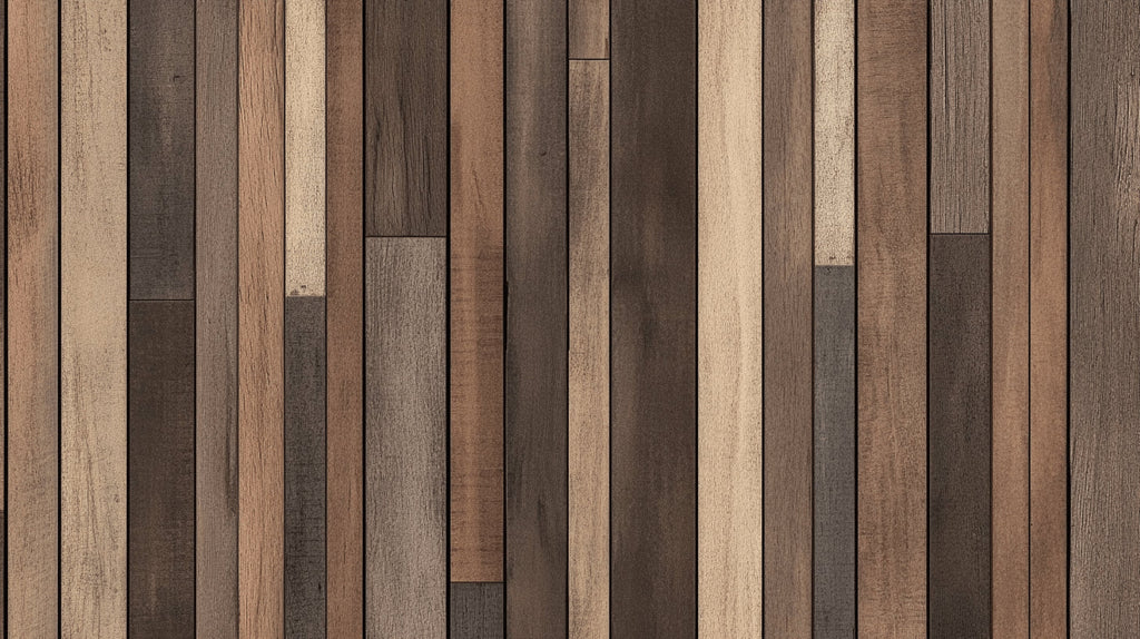 Wood plank wallpaper design file showing detailed grain patterns and natural brown tones
