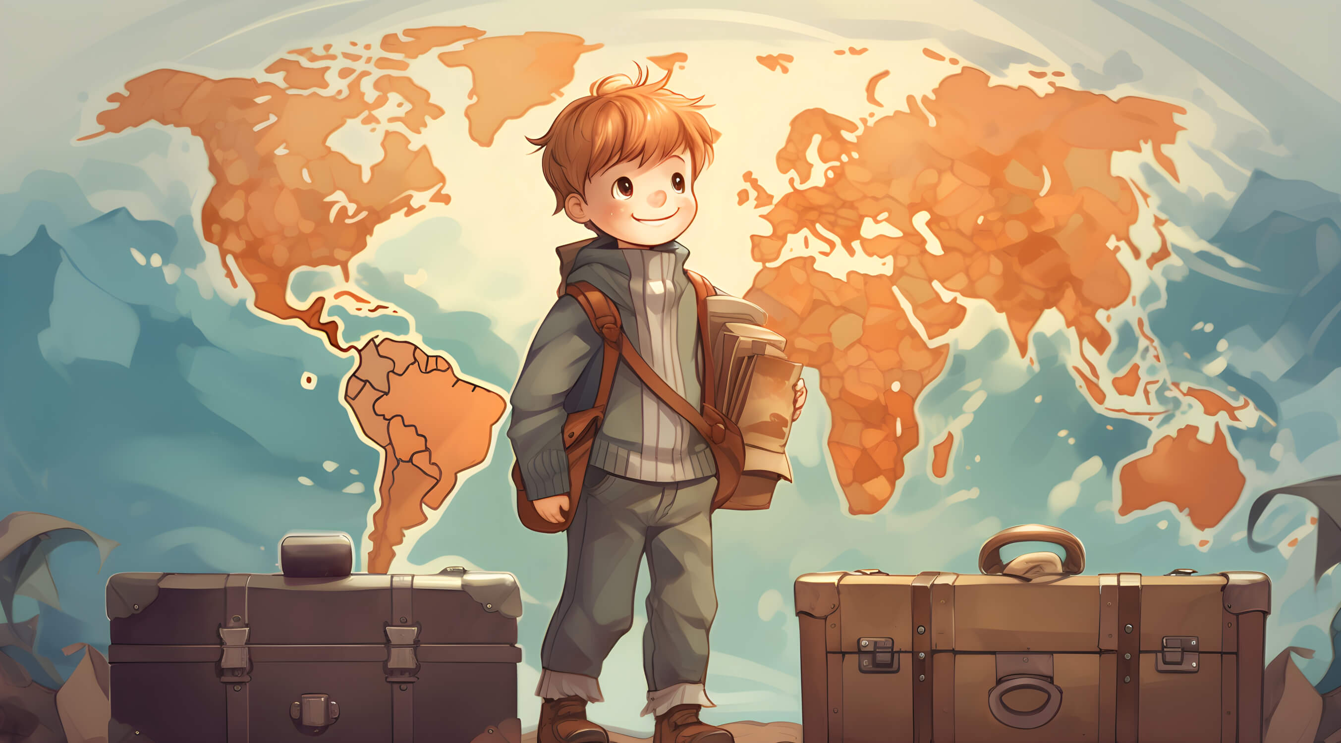 World Map Mural design file showing detailed anime adventure pattern