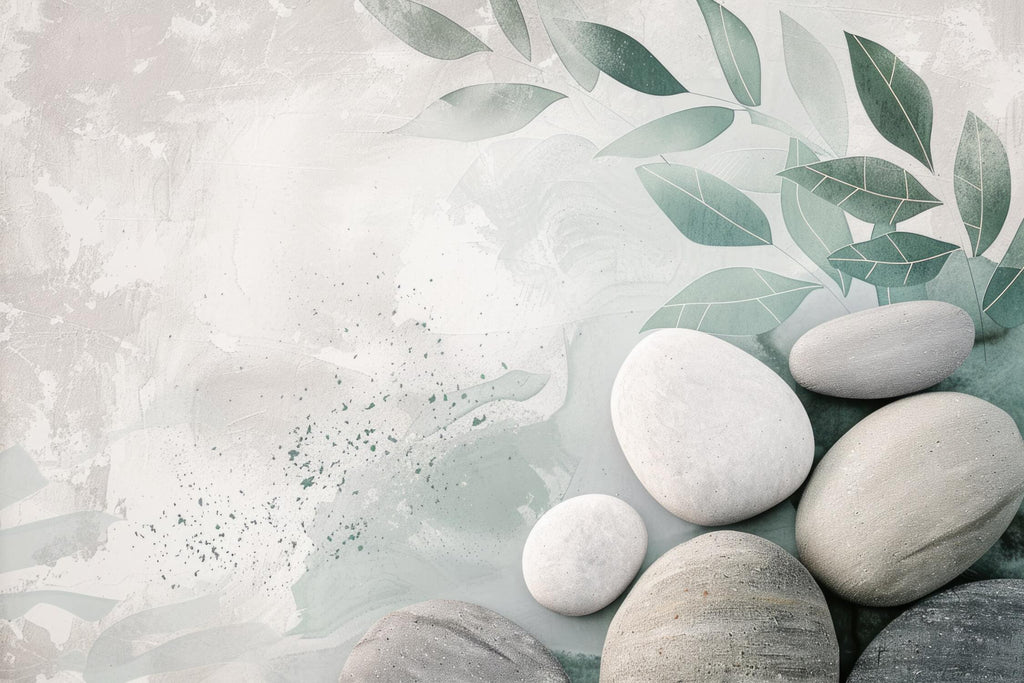 Stone and leaf pattern design file showing natural texture and organic shapes